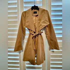 Love Tree Belted Trench Coat Jacket Small